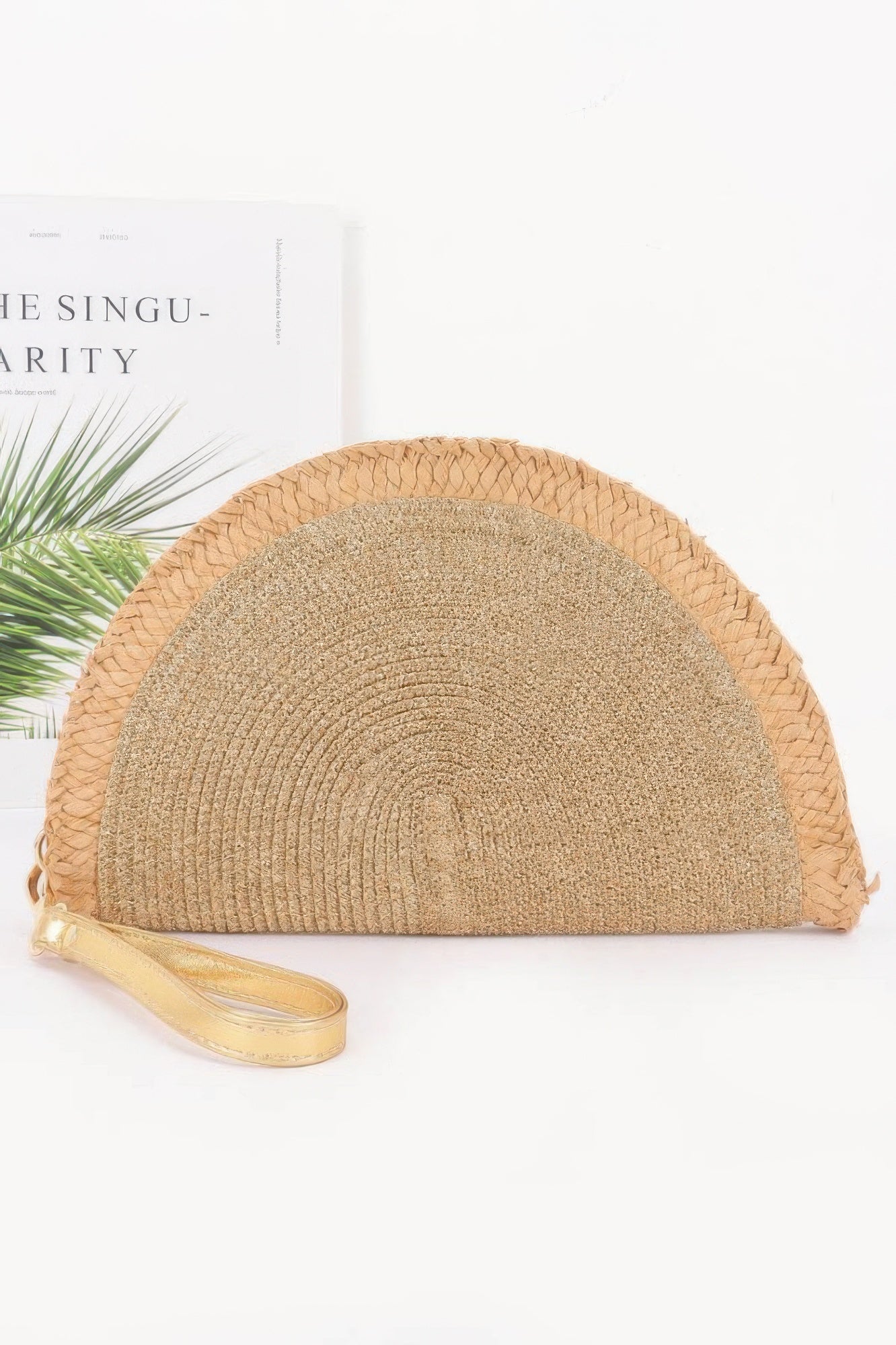Metallic Faux Straw Clutch - All Season Fashion