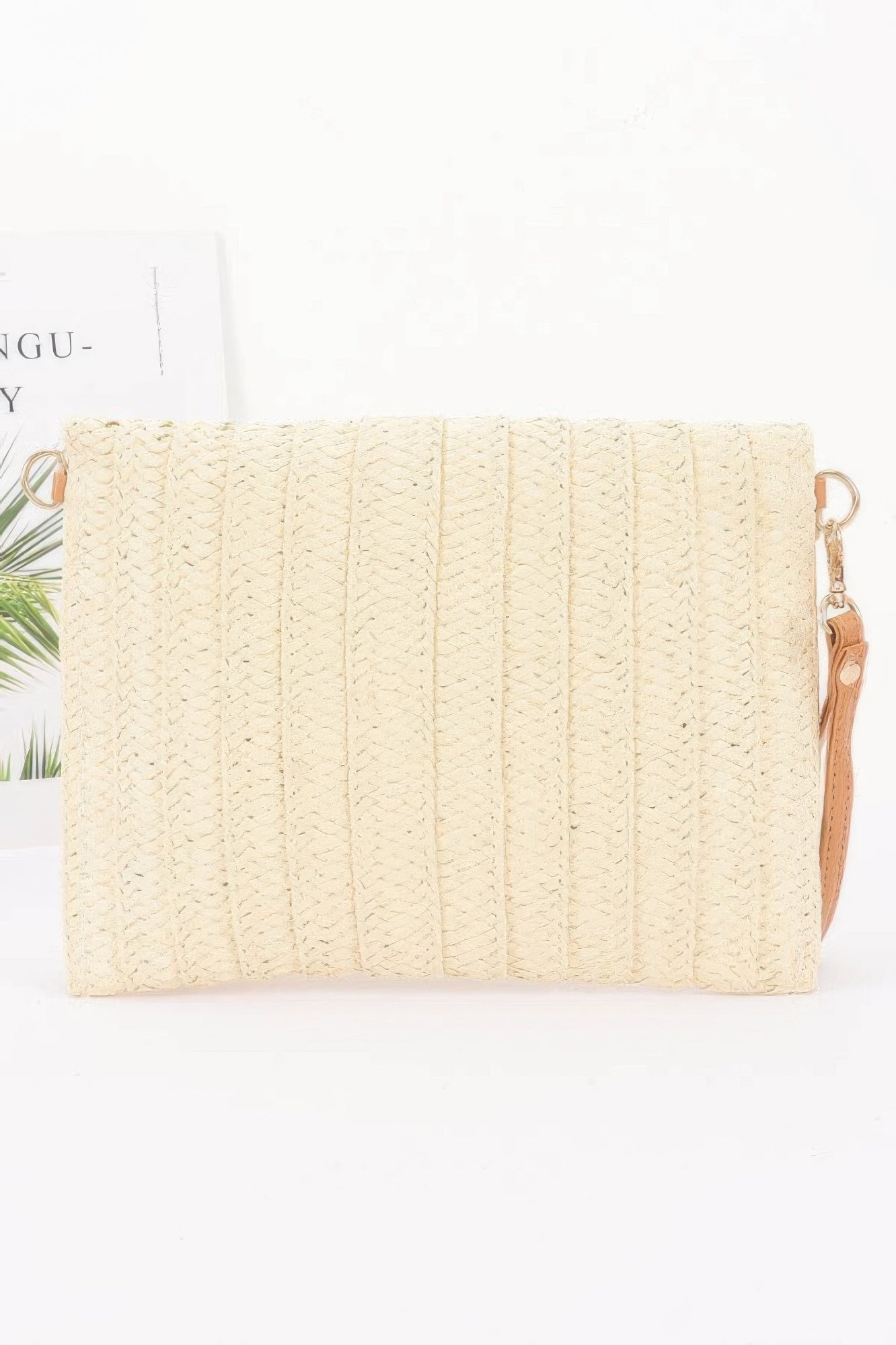 Faux Straw Cherry Clutch - All Season Fashion