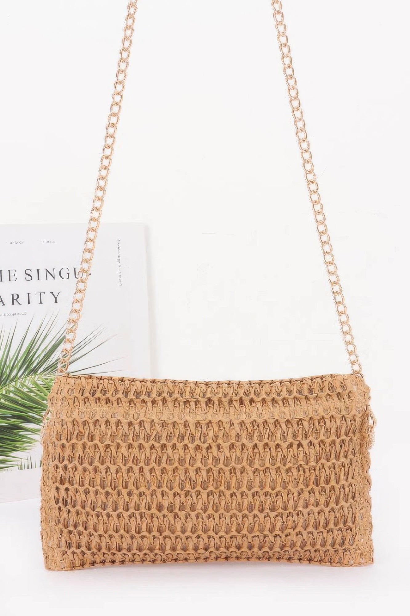 Faux Straw Cherry Clutch - All Season Fashion