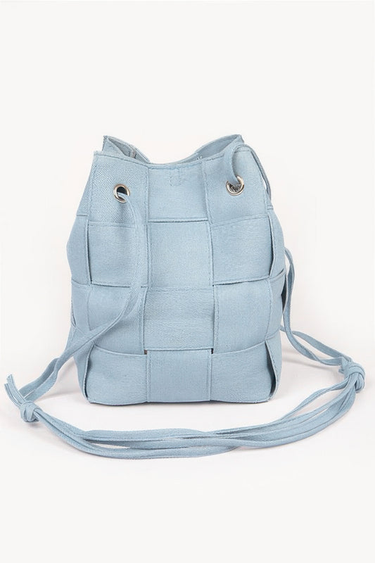 Braided Denim Bucket Bag - All Season Fashion