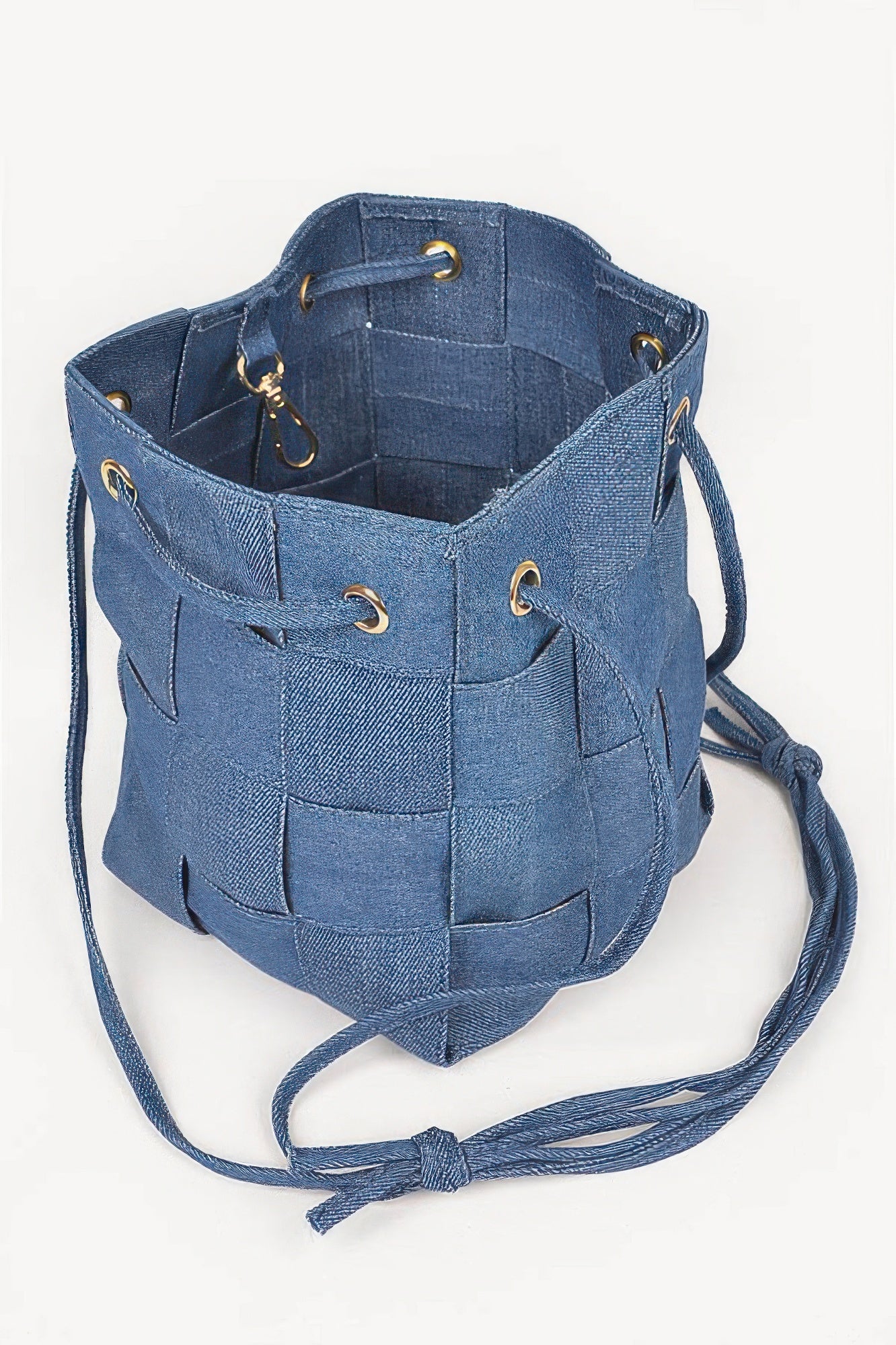Braided Denim Bucket Bag - All Season Fashion
