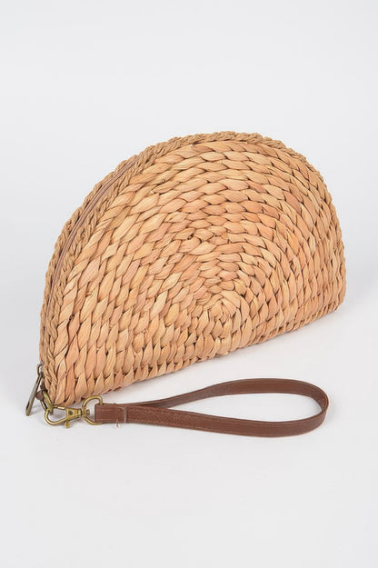 Half Circle Straw Clutch - All Season Fashion