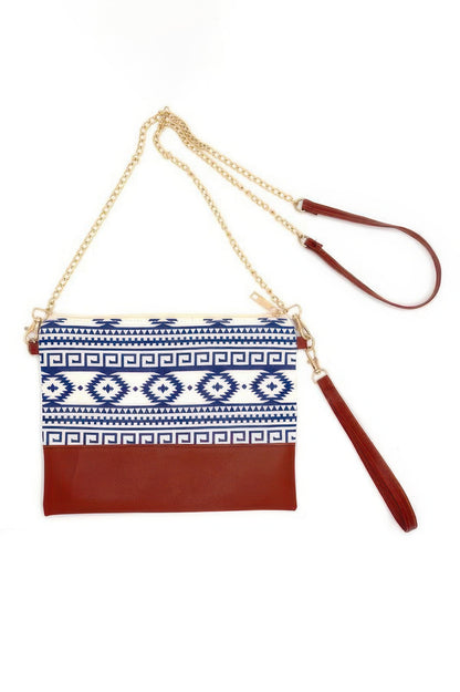 Aztec Crossbody & Wristlet Bag - All Season Fashion