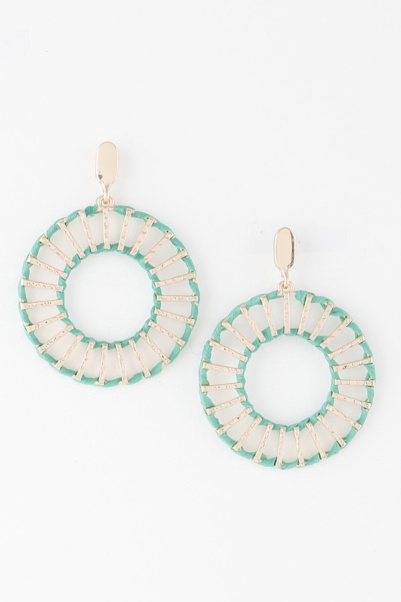 Twisted Weaved Disk Earrings - All Season Fashion