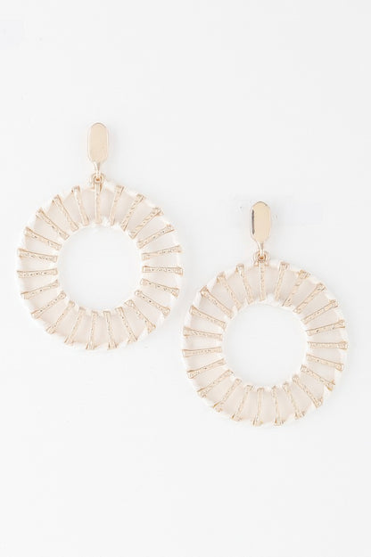 Twisted Weaved Disk Earrings - All Season Fashion