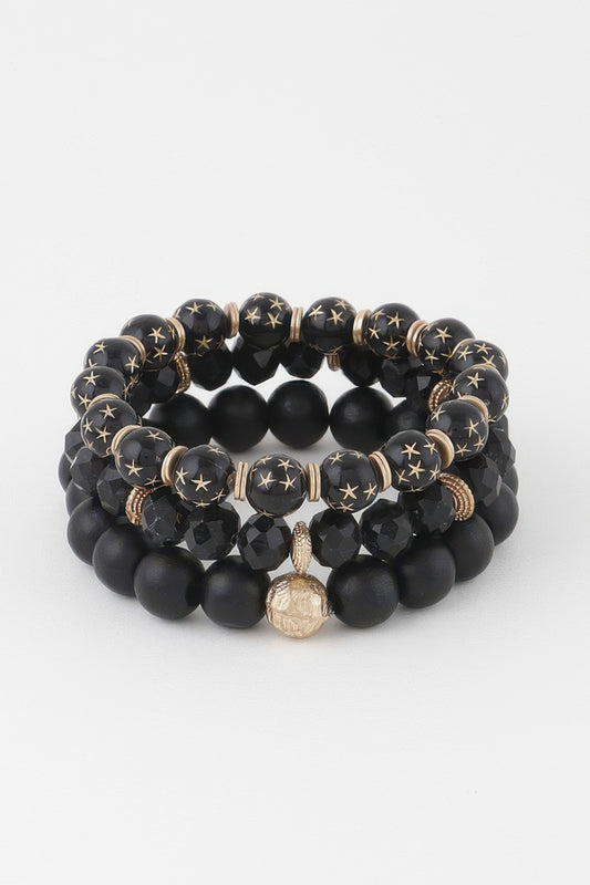 Triple Star Beaded Bracelet - All Season Fashion
