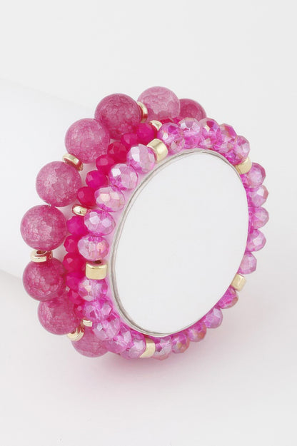 Triple Crystal Beaded Bracelet - All Season Fashion