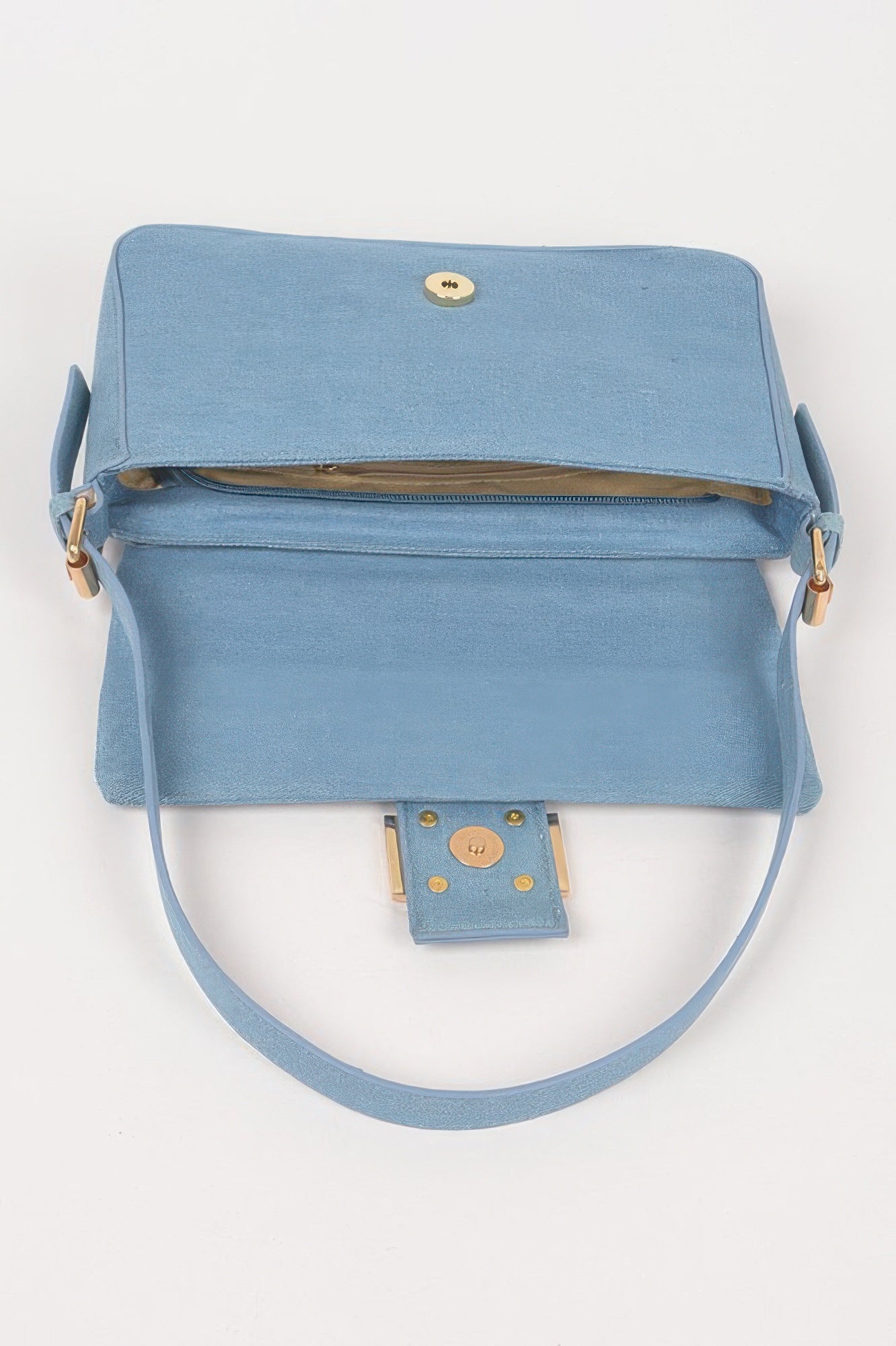 Denim Metal Buckle Shoulder Bag - All Season Fashion