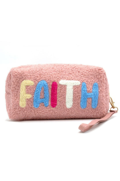 Faux Fur Faith Pouch W/wristlet - All Season Fashion