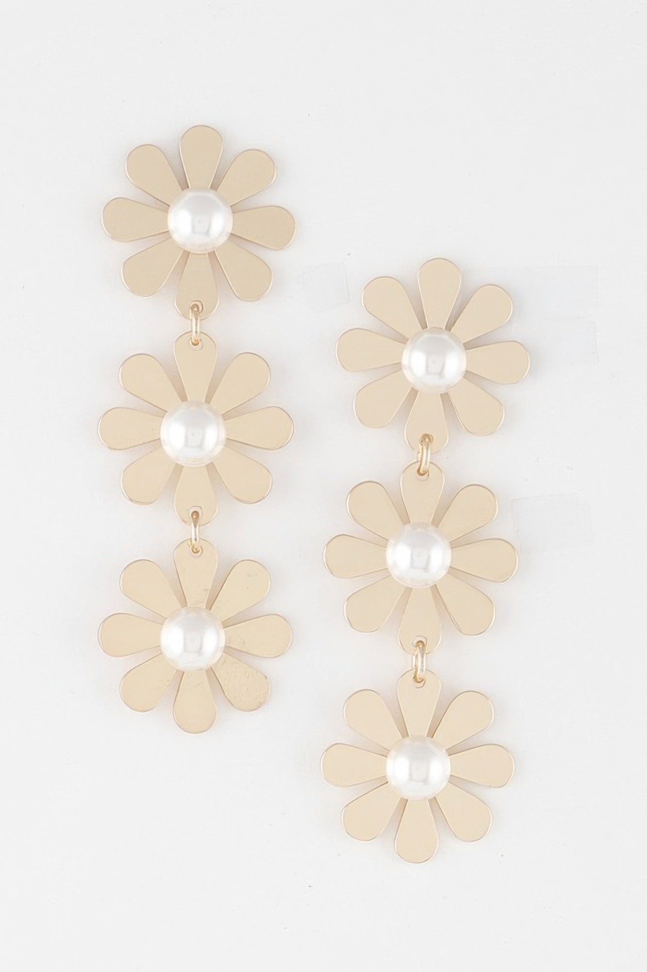 Triple Daisy Drop Earrings - All Season Fashion