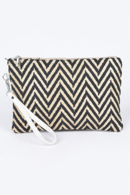 Faux Straw Pouch Bag - All Season Fashion