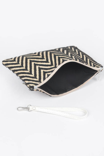 Faux Straw Pouch Bag - All Season Fashion