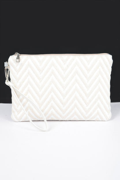 Faux Straw Pouch Bag - All Season Fashion