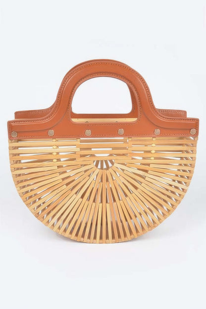 Bamboo Top Handle Bag - All Season Fashion