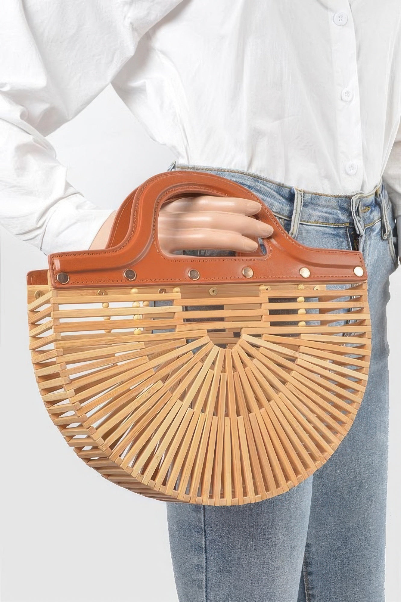 Bamboo Top Handle Bag - All Season Fashion