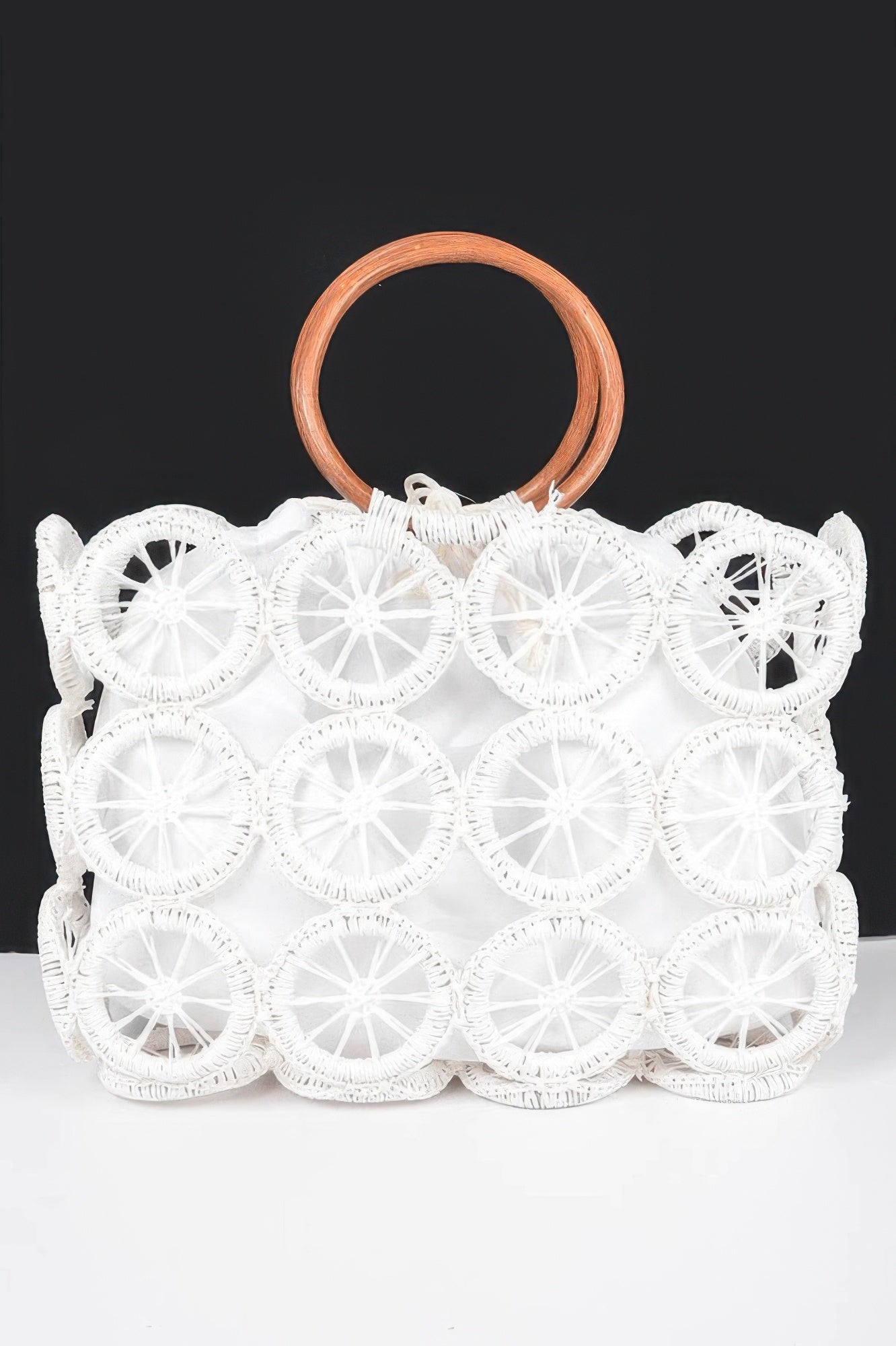 Monotone Crochet Handbag - All Season Fashion