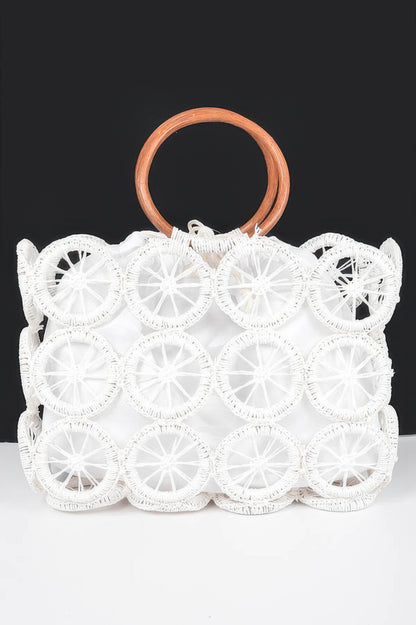 Monotone Crochet Handbag - All Season Fashion