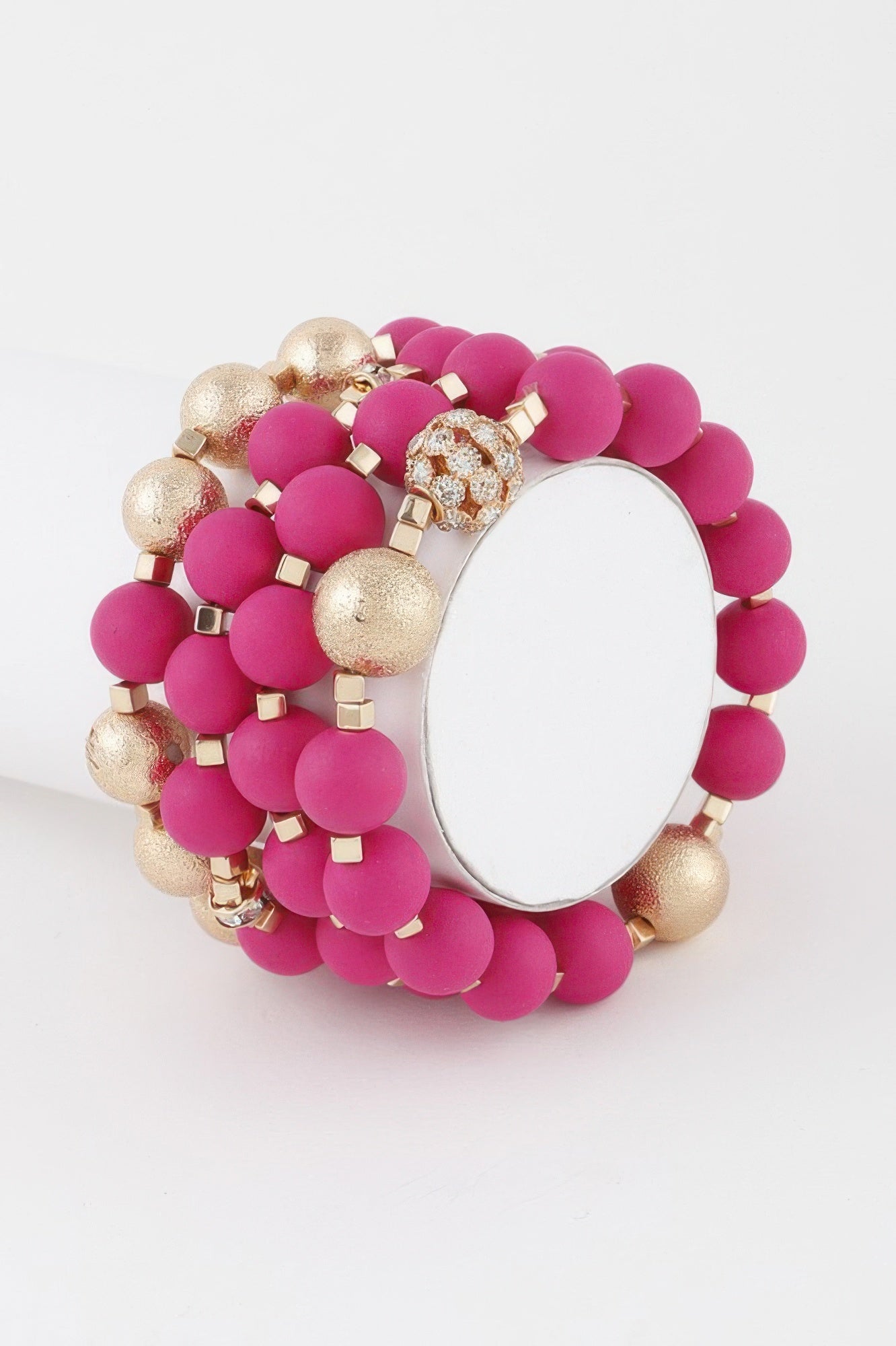 Multi Rhinestone Beaded Bracelet - All Season Fashion