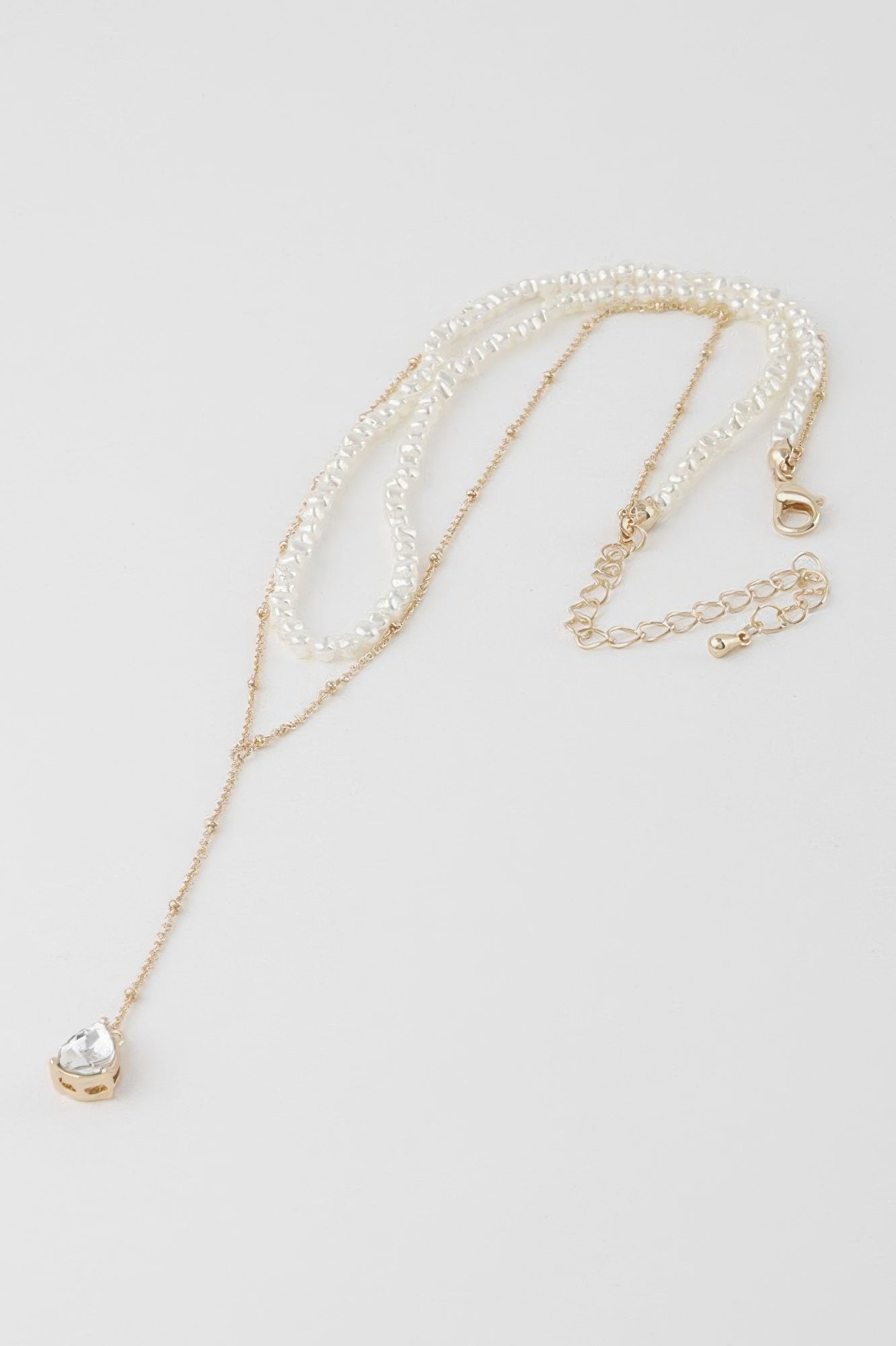Double Pearl Teardrop Necklace - All Season Fashion