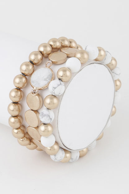 Multi Stone Beaded Bracelet - All Season Fashion