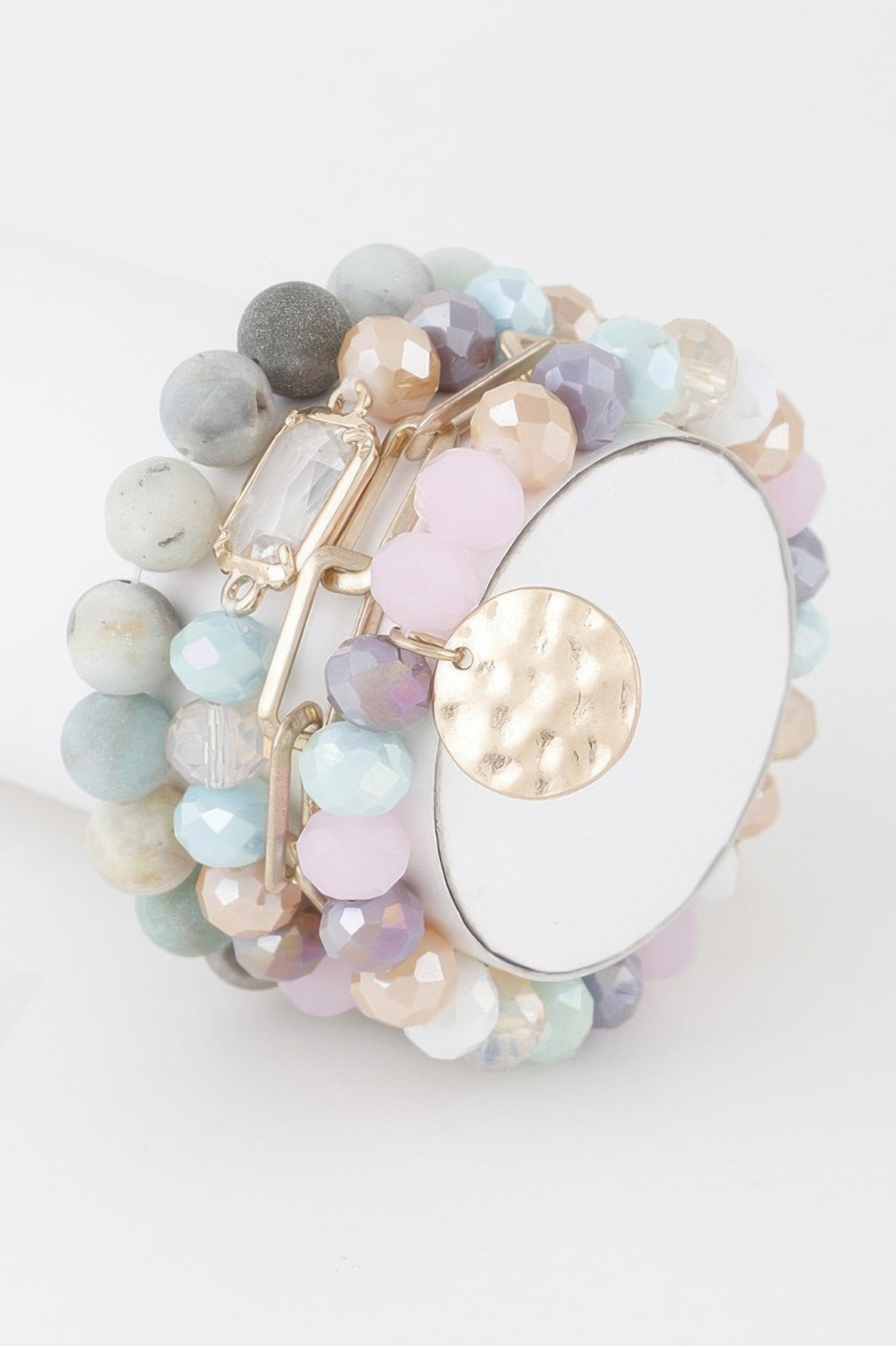 Multi Stone Crystal Beaded Bracelet - All Season Fashion