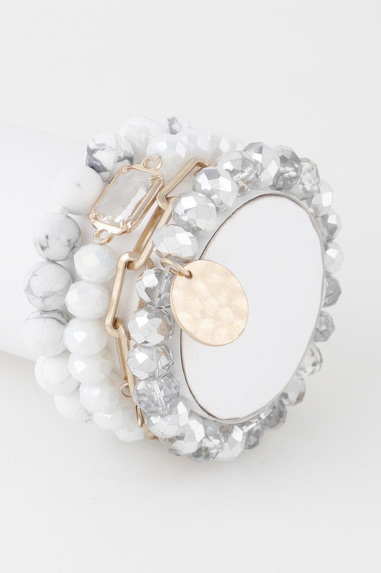 Multi Stone Crystal Beaded Bracelet - All Season Fashion