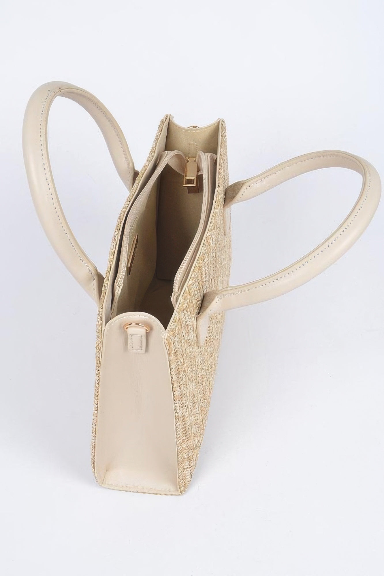 Vegan Faux Straw Mini Tote Bag - All Season Fashion