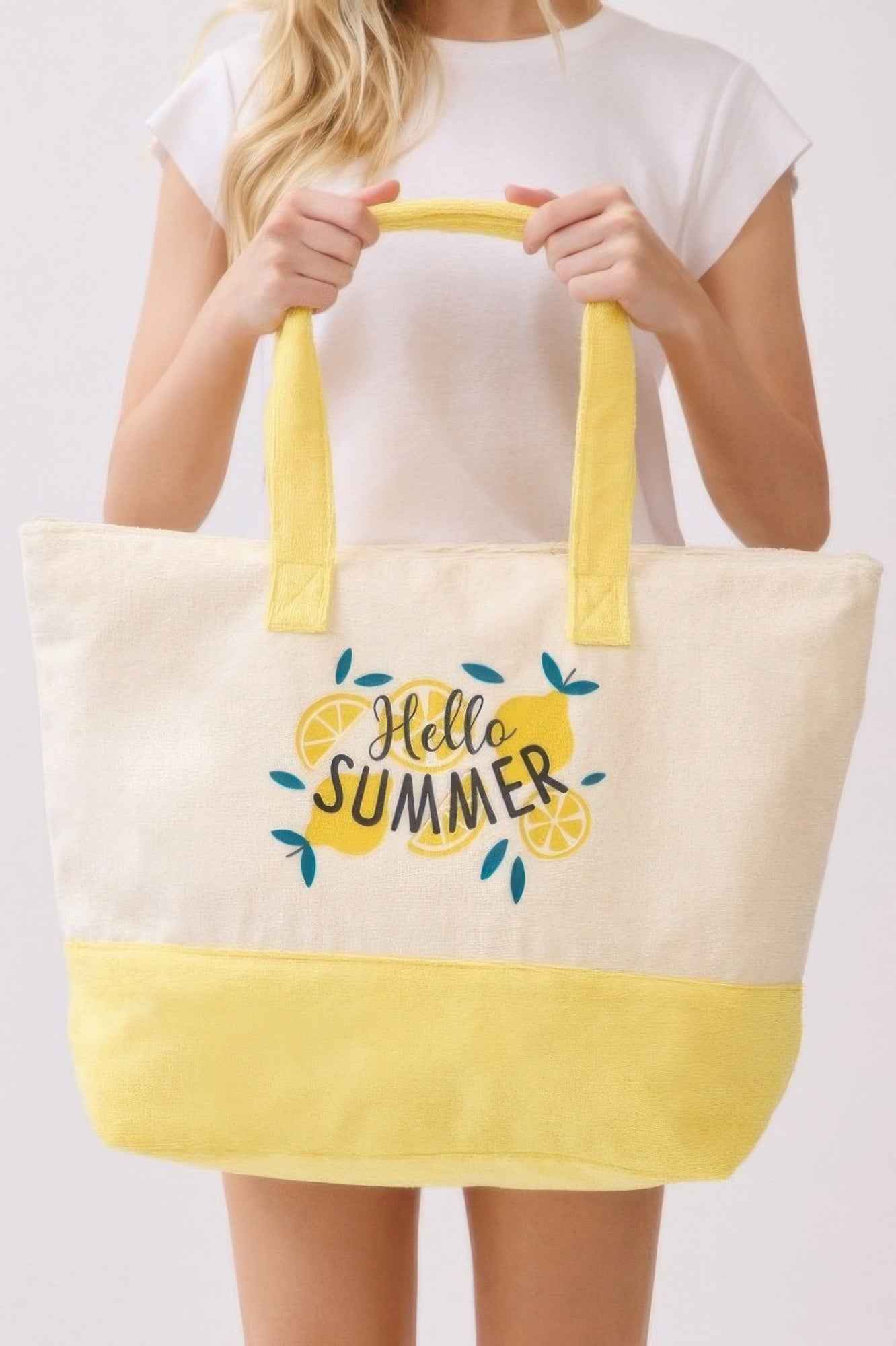 Hello Summer Terry Tote - All Season Fashion