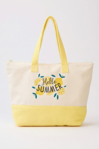 Hello Summer Terry Tote - All Season Fashion