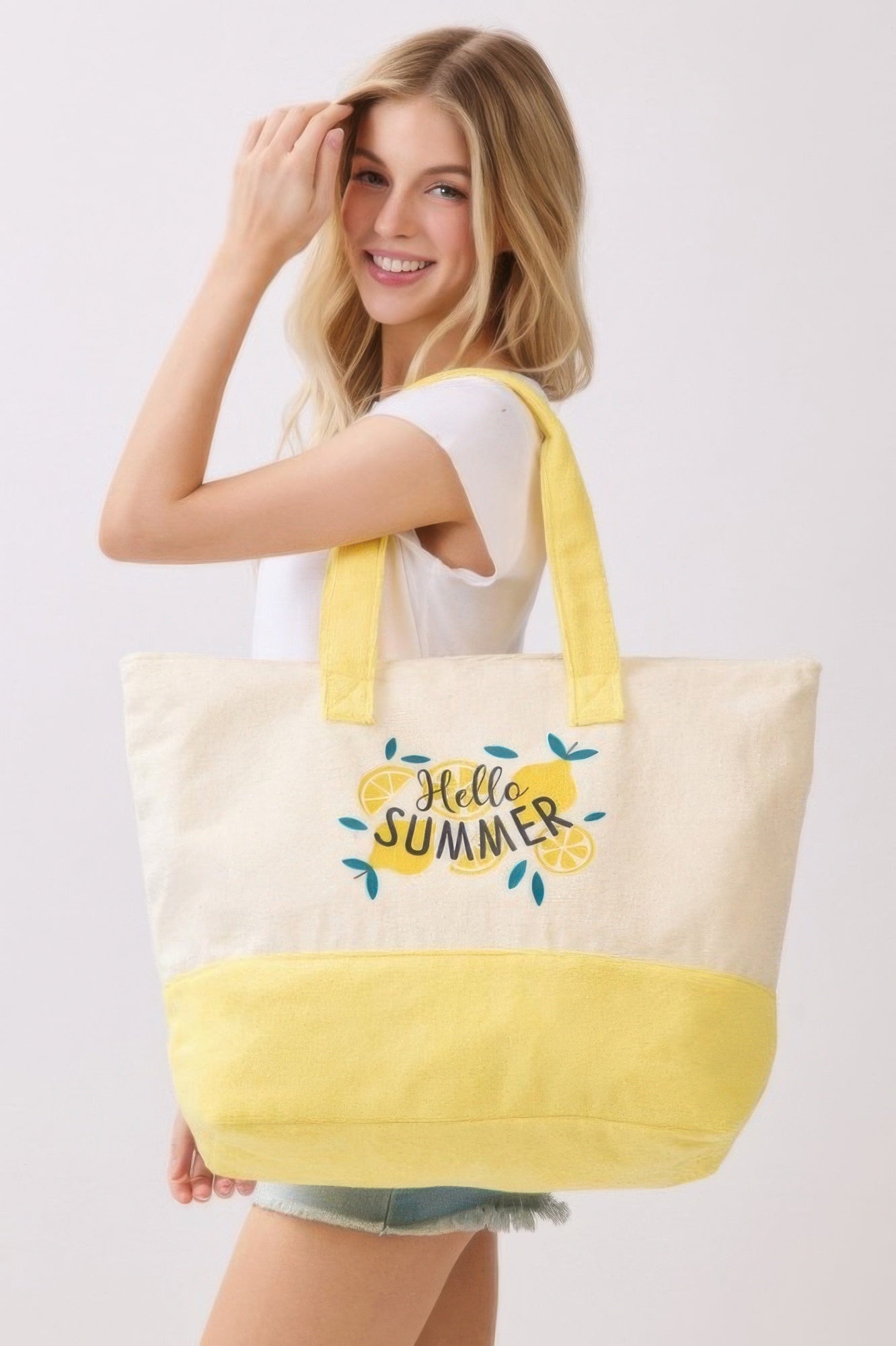 Hello Summer Terry Tote - All Season Fashion