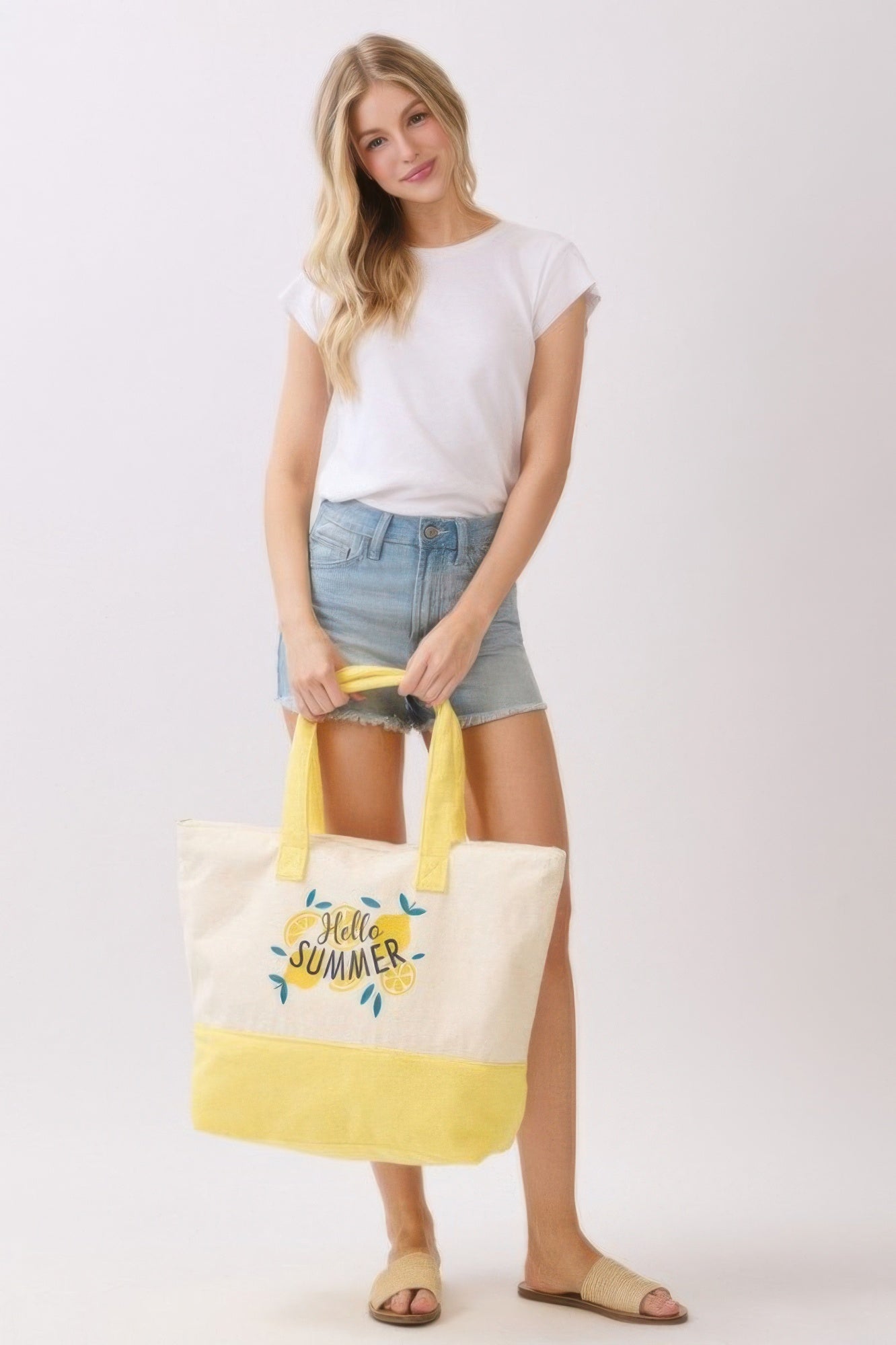 Hello Summer Terry Tote - All Season Fashion