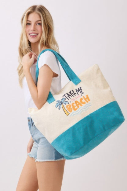 Take Me To The Beach Terry Tote - All Season Fashion
