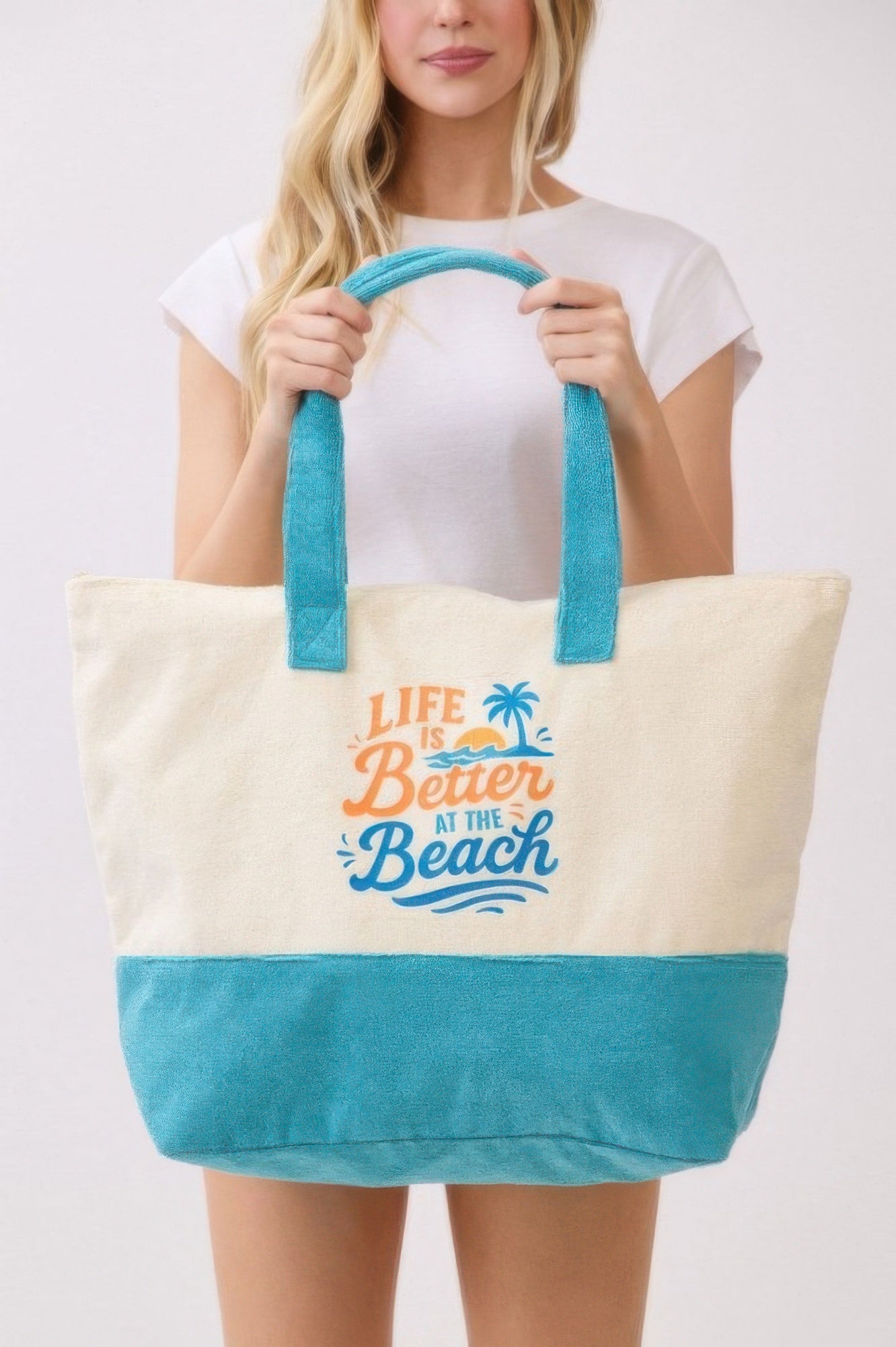 Life Is Better At The Beach Terry Tote - All Season Fashion