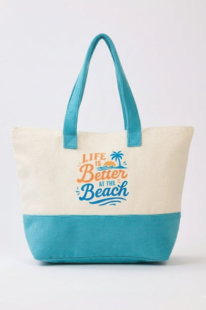 Life Is Better At The Beach Terry Tote - All Season Fashion