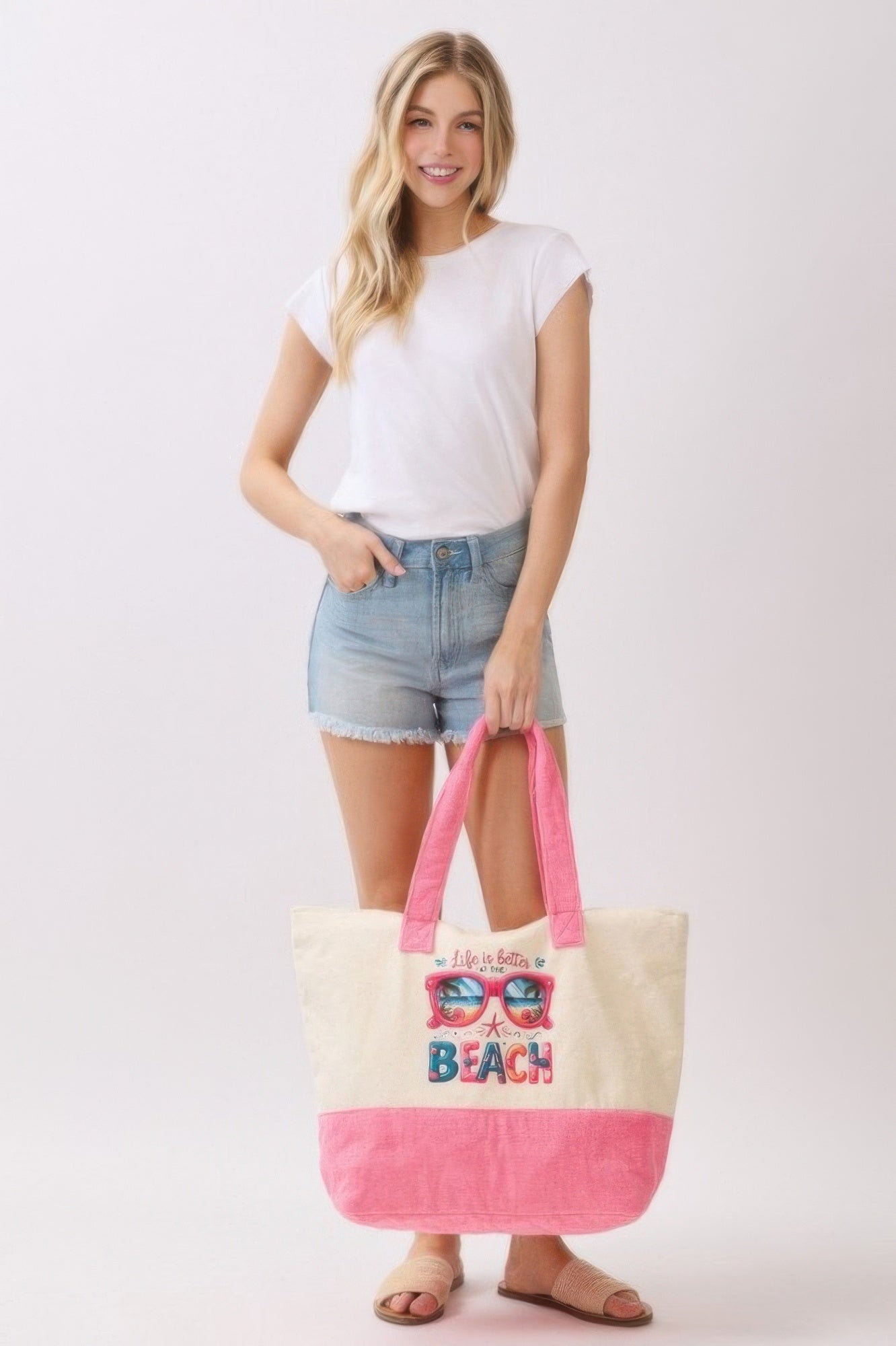 Life Is Better At The Beach Terry Tote - All Season Fashion