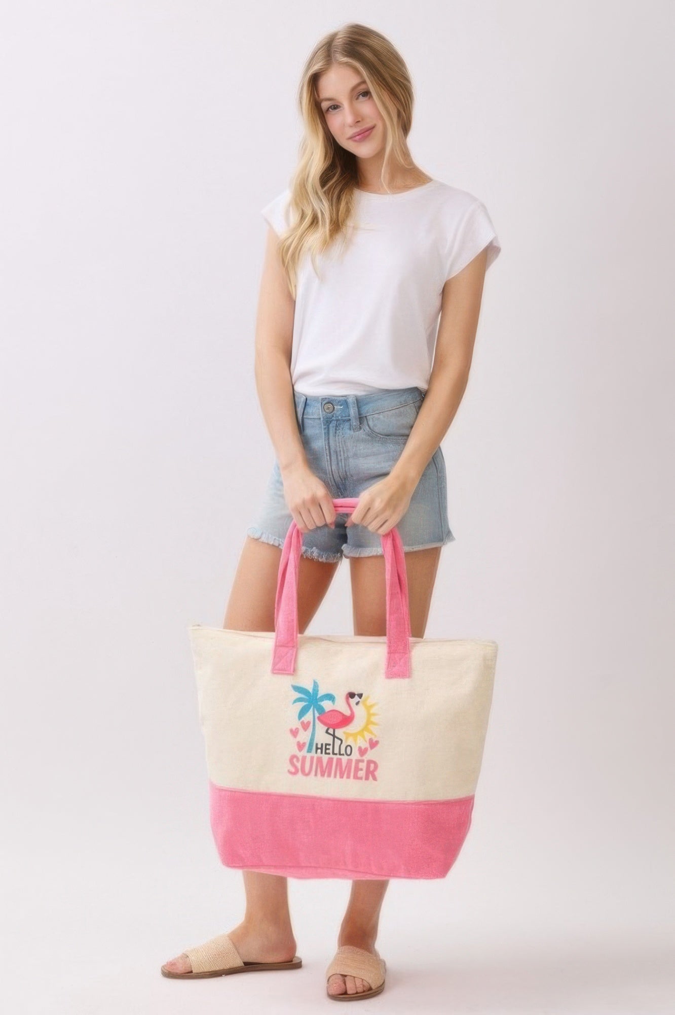 Hello Summer Terry Tote - All Season Fashion