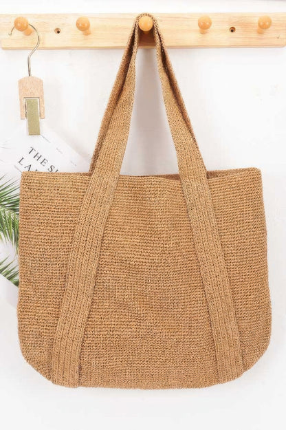 Woven Straw Tote Bag - All Season Fashion