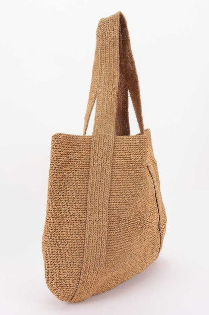 Woven Straw Tote Bag - All Season Fashion