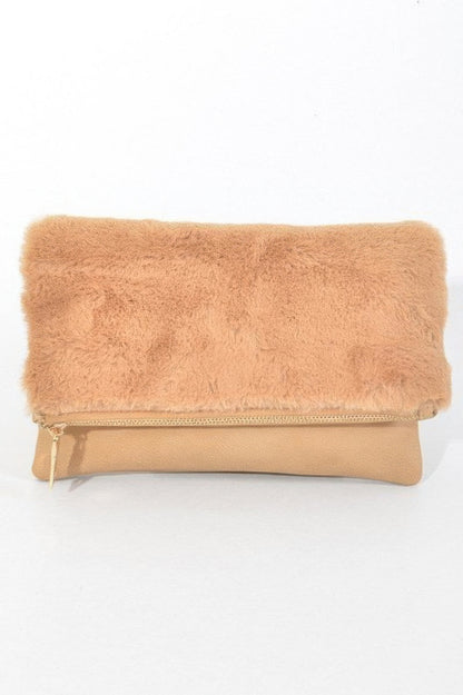 Fuffy Foldable Hand Clutch - All Season Fashion