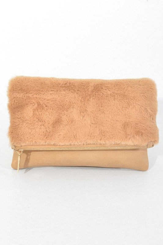 Fuffy Foldable Hand Clutch - All Season Fashion