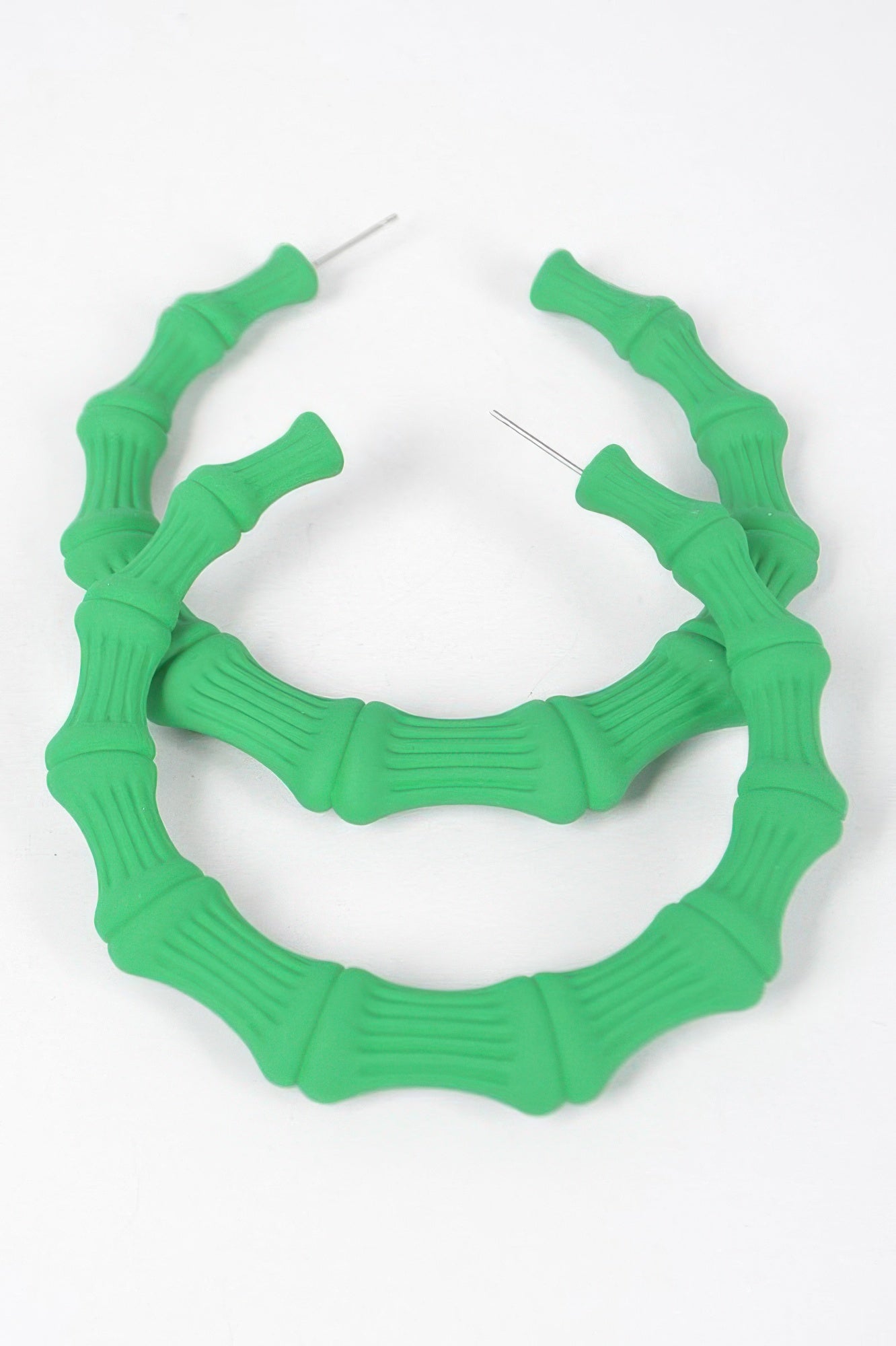 Color Paint Bamboo Shape Earring - All Season Fashion