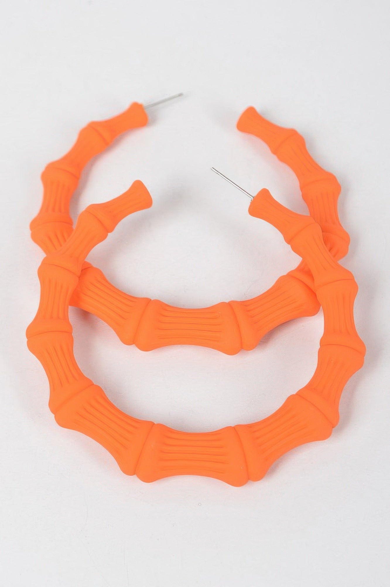 Color Paint Bamboo Shape Earring - All Season Fashion