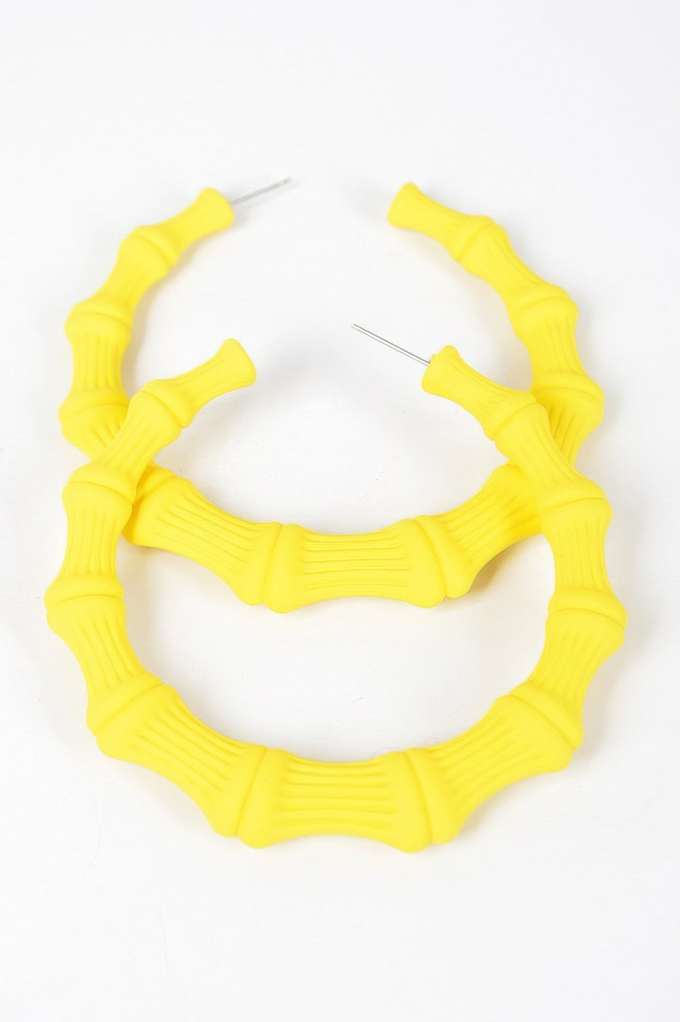 Color Paint Bamboo Shape Earring - All Season Fashion