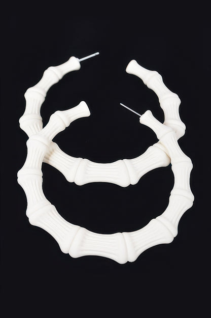 Color Paint Bamboo Shape Earring - All Season Fashion