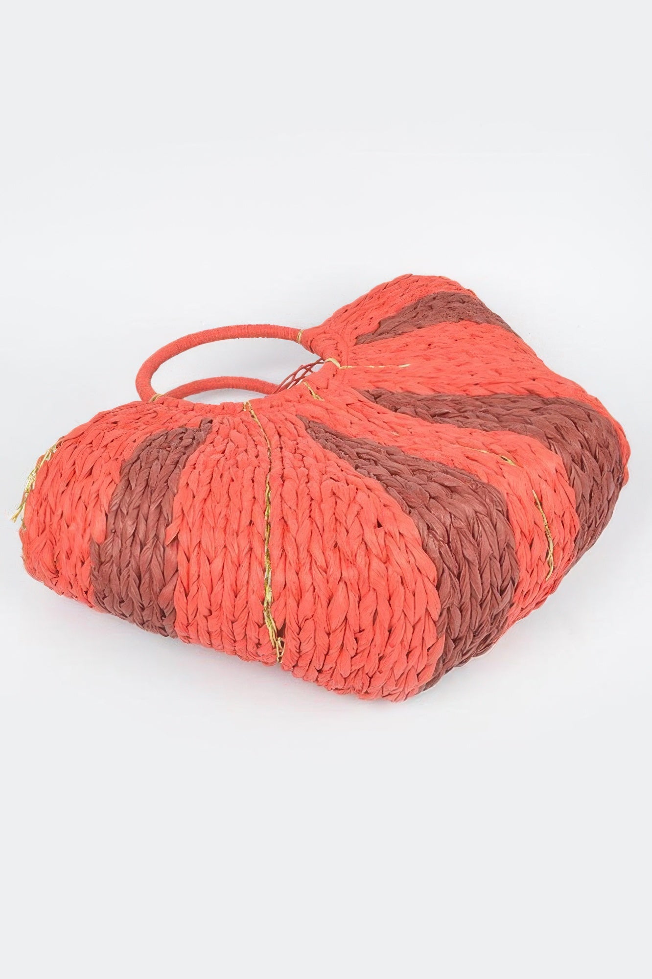 Two Tone Straw Tote Bag - All Season Fashion