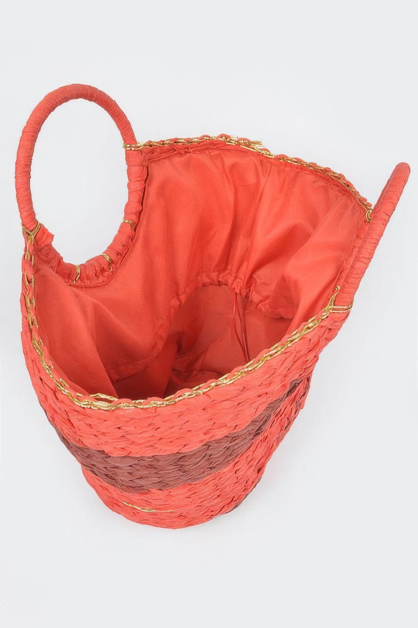 Two Tone Straw Tote Bag - All Season Fashion