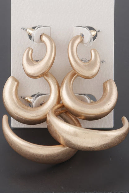 Minimal Open Hoop Earrings Set - All Season Fashion