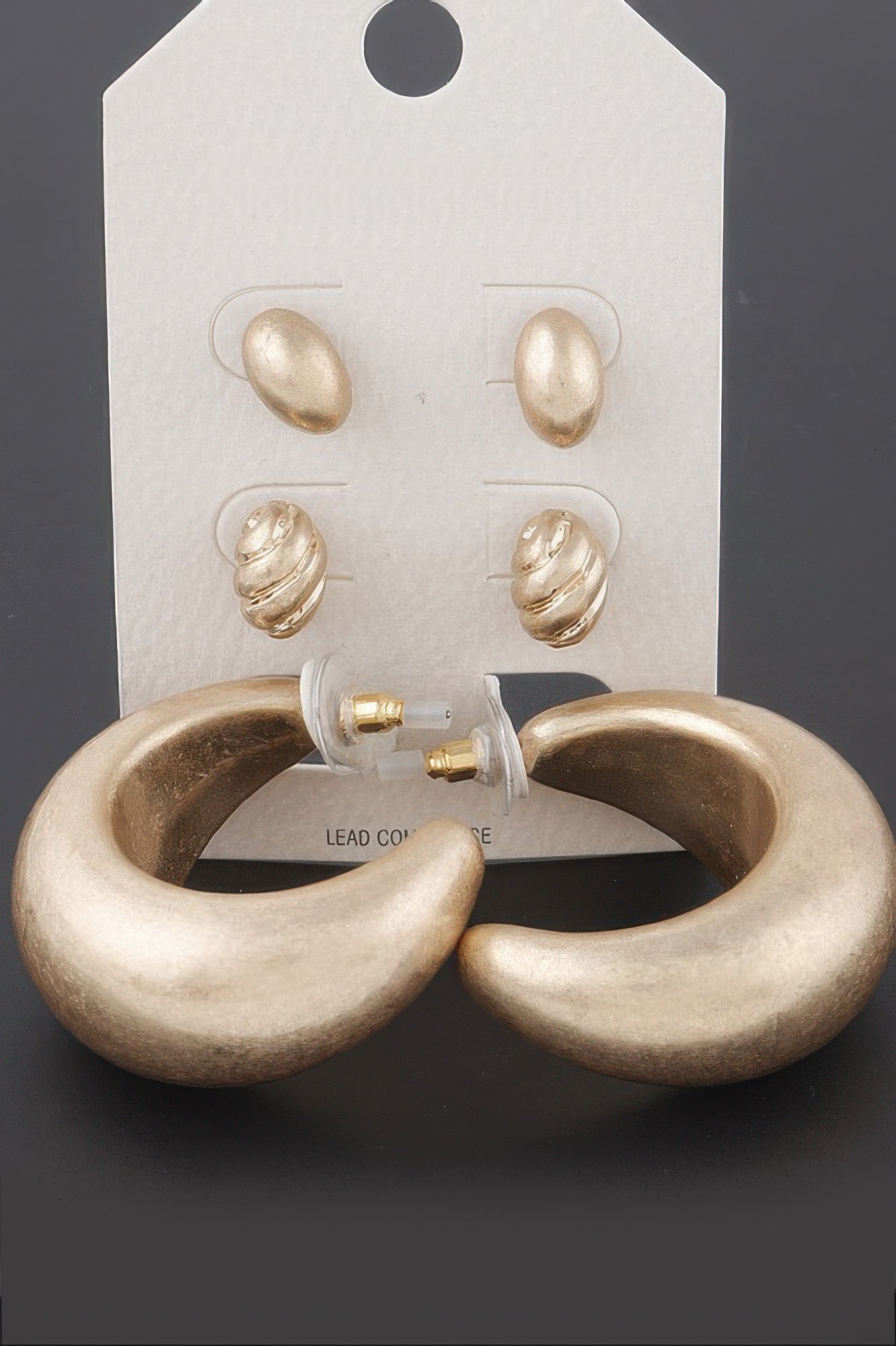 Textured Seashell Earrings Set - All Season Fashion