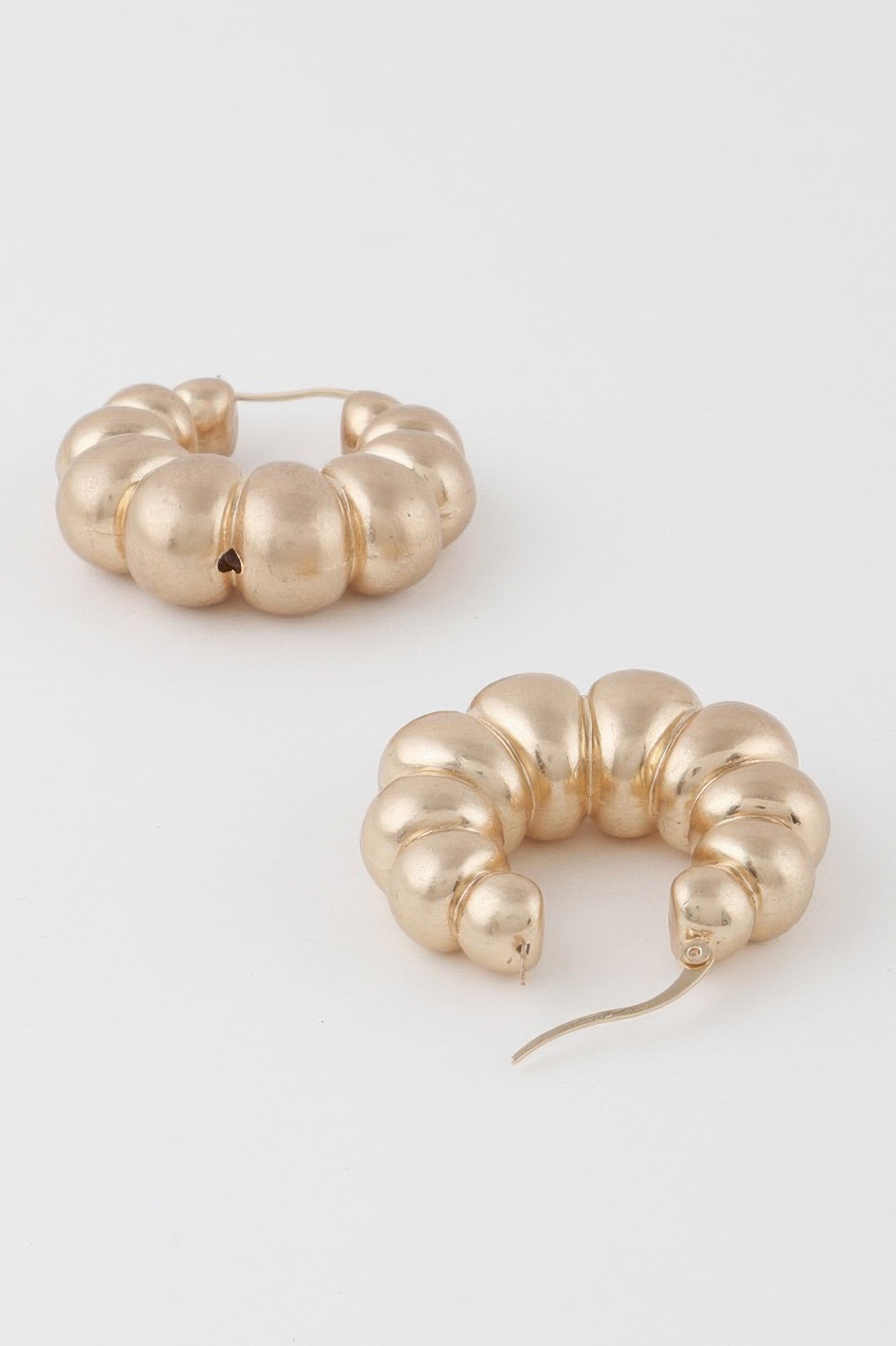Bead Crescent Hoop Earrings - All Season Fashion