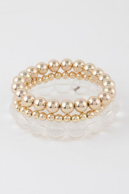 Minimal Triple Beaded Bracelet - All Season Fashion